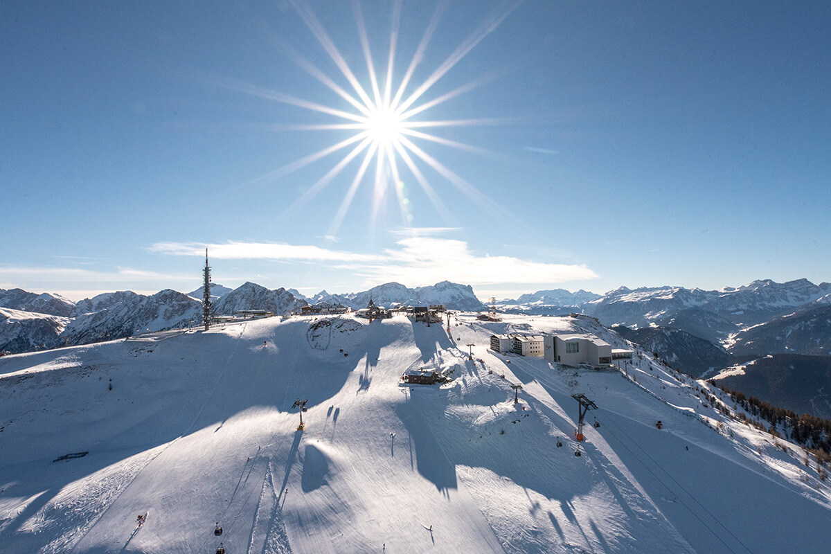Skifahren in den Dolomiten
